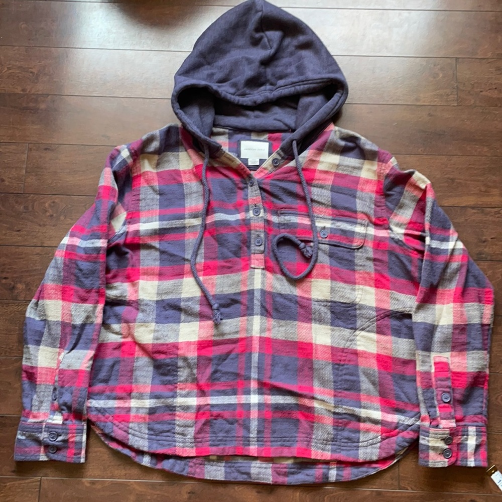 American Eagle Flannel Pullover